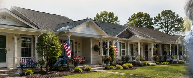Illustrative rendering of a Silver Living home exterior